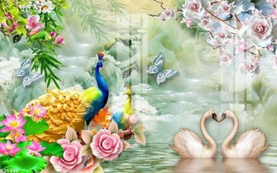 Download file gốc File gốc in tranh tổng hợp K25496 (in mica) trang trí