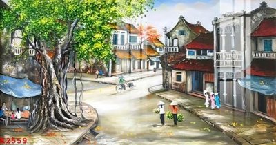 File in trần File gốc in tranh tổng hợp K2559 (bản gốc) phong cảnh