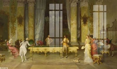 File tranh File gốc in tranh tổng hợp K25874 (bản gốc) in lụa dán tường