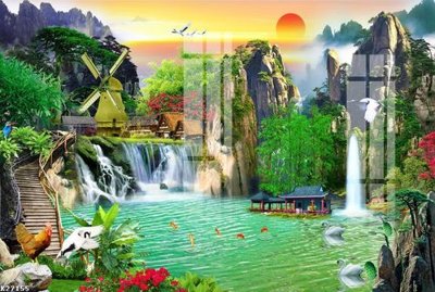 File in trần File gốc in tranh tổng hợp K27155 (bản gốc) bầu trời