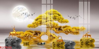 File in trần File gốc in tranh tổng hợp K27531 (file gốc) hoa văn 3D