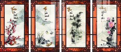 File tranh gốc in trần nhà File gốc in tranh tổng hợp K27617 3D