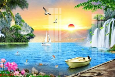 Download file gốc File gốc in tranh tổng hợp K27702 (in lụa) tranh 3D