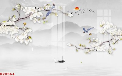 Tải file File gốc in tranh tổng hợp K28564 (gốc) chủ đề hoa sen