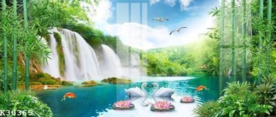 File in trần File gốc in tranh tổng hợp K30365 (bản gốc 3D) sống động