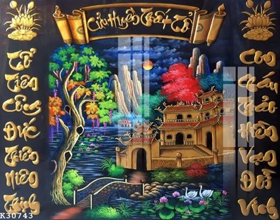 File in trần File gốc in tranh tổng hợp K30743 (file gốc) phong thủy