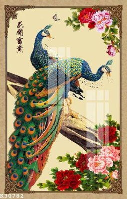 File gốc File gốc in tranh tổng hợp K30782 (in lụa) họa tiết 3D