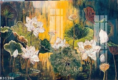 File gốc File gốc in tranh tổng hợp K31106 (in lụa) họa tiết 3D