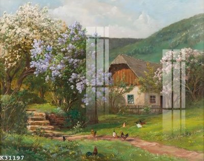 File in trần File gốc in tranh tổng hợp K31197 (bản gốc) hoa văn