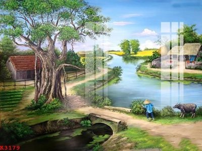 File gốc File gốc in tranh tổng hợp K3179 (in lụa) hoa văn cổ điển