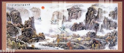 File in trần File gốc in tranh tổng hợp K33010 (bản gốc) phong cảnh