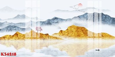 File tranh File gốc in tranh tổng hợp K34218 (bản gốc) in lụa dán tường