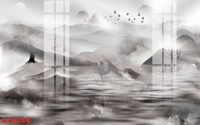 File in trần File gốc in tranh tổng hợp K34620 (bản gốc) mây trời