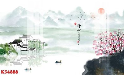 File gốc File gốc in tranh tổng hợp K34888 (in tráng gương) sang trọng