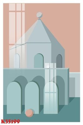 File in trần File gốc in tranh tổng hợp K35199 (bản gốc) phong cảnh