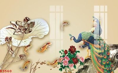 File tranh in trần 3D File gốc in tranh tổng hợp K3560 (ảnh gốc)