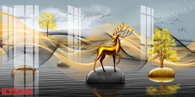 File gốc in tráng gương File gốc in tranh tổng hợp K35642 chi tiết