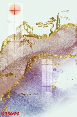 File gốc File gốc in tranh tổng hợp K35699 (in tráng gương) ốp tường