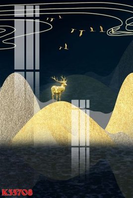 File gốc File gốc in tranh tổng hợp K35708 (in lụa) tranh mã đáo