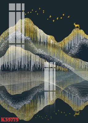 File gốc File gốc in tranh tổng hợp K35775 (in lụa) tranh mã đáo