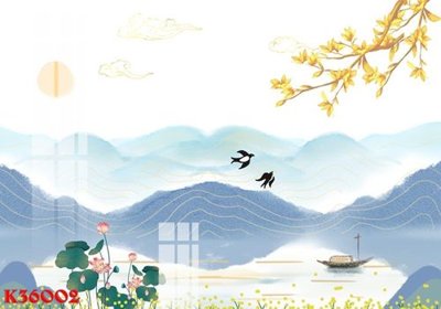 File in trần File gốc in tranh tổng hợp K36002 (file gốc) hoa văn 3D