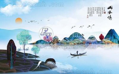 File gốc File gốc in tranh tổng hợp tường nền K40019 (cho in UV) siêu nét