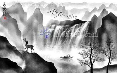 File gốc File gốc in tranh tổng hợp tường nền K40121 (in mica) làm bảng hiệu