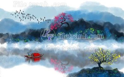 File gốc File gốc in tranh tổng hợp tường nền K40152 (trang trí) cho phòng khách