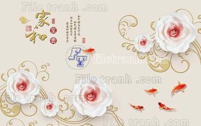 Ảnh mô tả file gốc in mica File gốc in tranh tổng hợp tường nền K40163