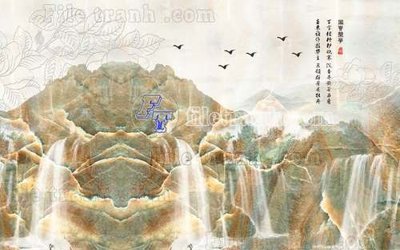 File ảnh File gốc in tranh tổng hợp tường nền K40181 (gốc) in biển hiệu