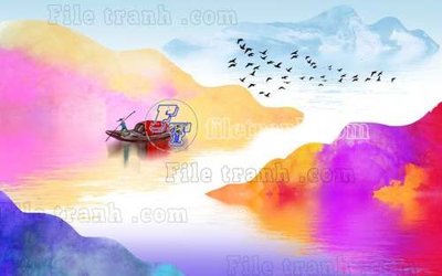 File in ấn cao cấp File gốc in tranh tổng hợp tường nền K40184 (file gốc)