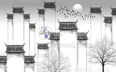 File tranh File gốc in tranh tổng hợp tường nền K40216 (gốc) chủ đề con người