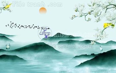 File in trần File gốc in tranh tổng hợp tường nền K40229 (file gốc) xuyên sáng