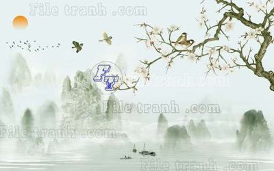 File tranh File gốc in tranh tổng hợp tường nền K40236 (gốc) in trên kính