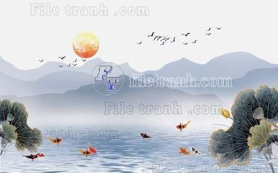 Tải file gốc in lụa File gốc in tranh tổng hợp tường nền K40322 siêu nét