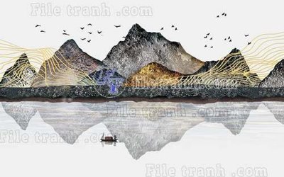 File ảnh File gốc in tranh tổng hợp tường nền K40374 (gốc) in biển hiệu