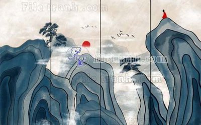 File PSD in ấn File gốc in tranh tổng hợp tường nền K40409 (chất lượng cao)