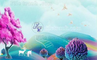 Tải file gốc File gốc in tranh tổng hợp tường nền K40415 (in bạt) quảng cáo