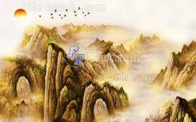 File PSD File gốc in tranh tổng hợp tường nền K40423 (bản gốc) chất lượng nhất