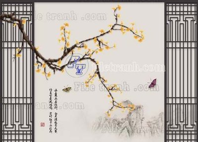 File gốc File gốc in tranh tổng hợp tường nền K40499 (in tráng gương) ốp tường