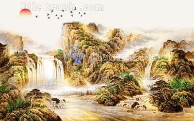 File gốc File gốc in tranh tổng hợp tường nền K40529 (trang trí) cho phòng khách