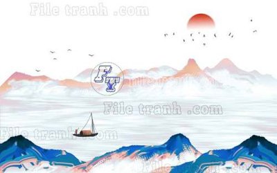 Download file gốc File gốc in tranh tổng hợp tường nền K40532 (in mica) trang trí