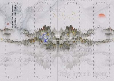 Download file File gốc in tranh tổng hợp tường nền K40622 (gốc) in mica đèn LED