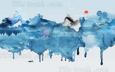 File tranh in tráng gương File gốc in tranh tổng hợp tường nền K40647 (siêu nét)