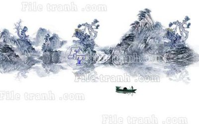 File in lụa File gốc in tranh tổng hợp tường nền K40711 (phong cảnh) File gốc in tranh tổng hợp tường nền K40711