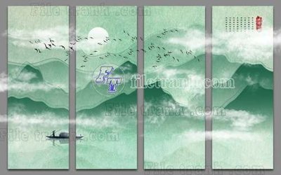 File tranh File gốc in tranh tổng hợp tường nền K40713 (gốc) chủ đề trẻ em