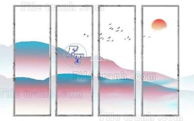 File ảnh File gốc in tranh tổng hợp tường nền K40718 (gốc) in Hiflex