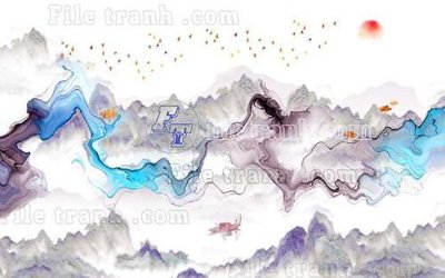 File ảnh File gốc in tranh tổng hợp tường nền K40724 (gốc) trang trí khách sạn