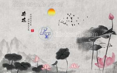 Tải file gốc File gốc in tranh tổng hợp tường nền K40736 (in bạt) quảng cáo