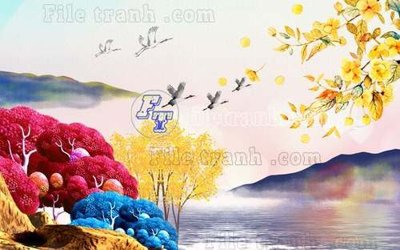 File gốc in ấn File gốc in tranh tổng hợp tường nền K40848 chất lượng vượt trội